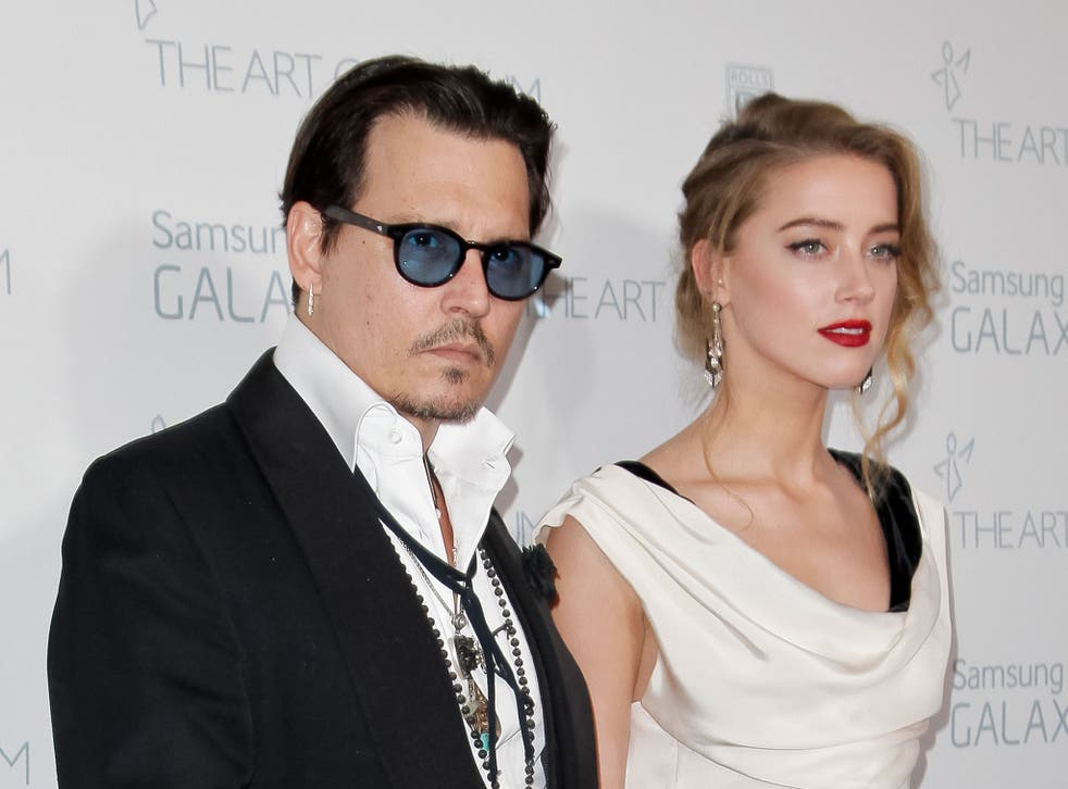 Johnny Depp and Amber Heard pictured in Santa Monica, California in January, 2015