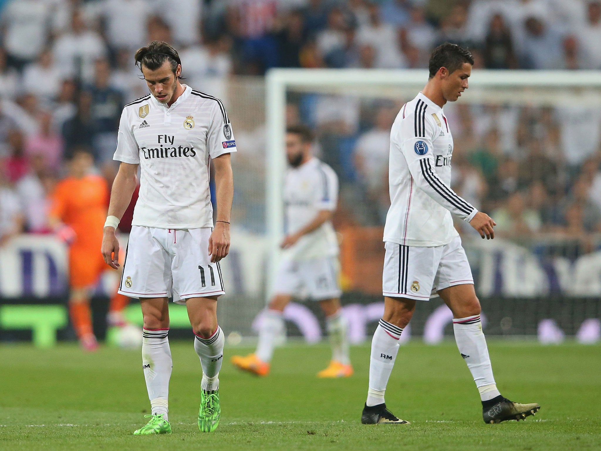Gareth Bale and Cristiano Ronaldo at the Bernabeu last night