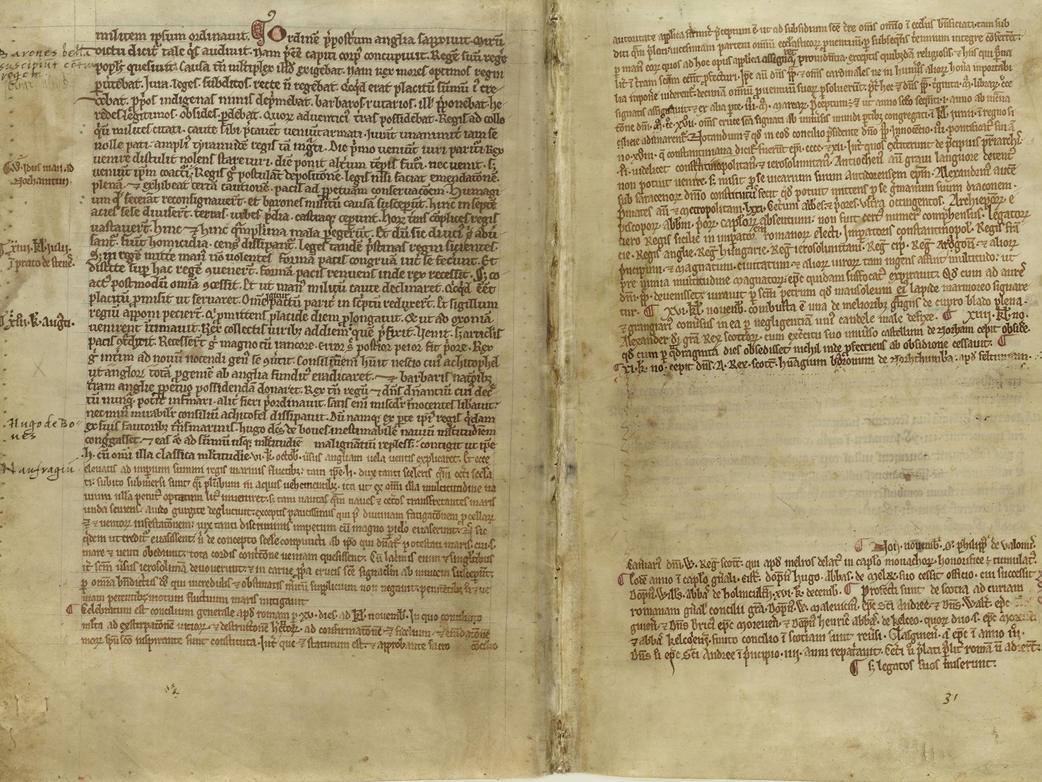 The work marks the document's 800th anniversary