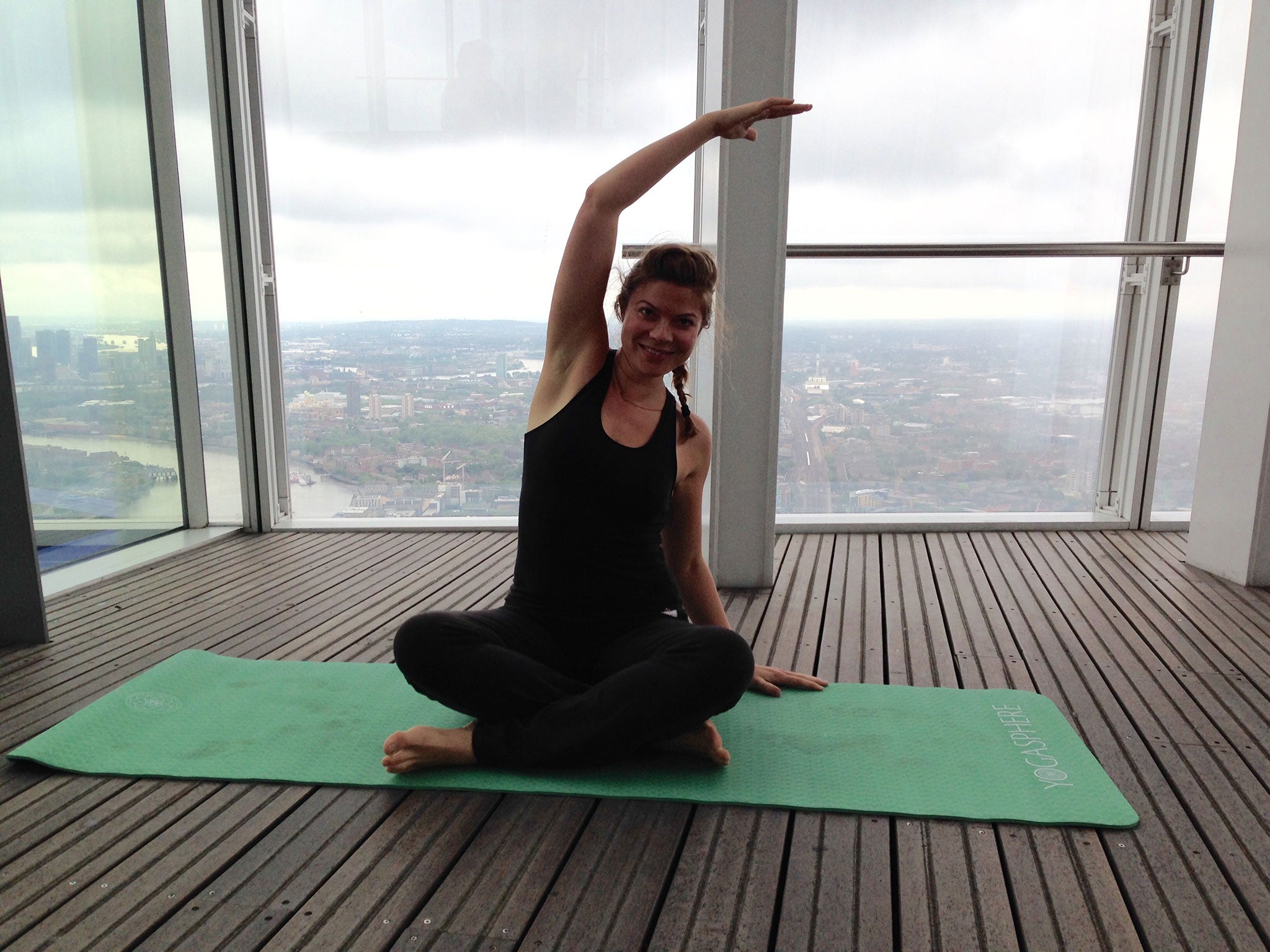 Anna Hart tries high-altitude yoga in London's Shard