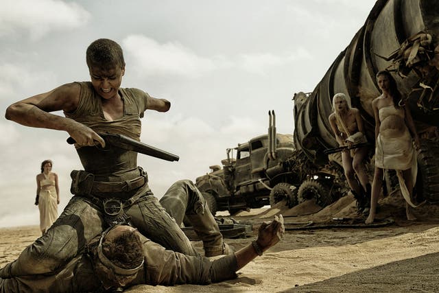 Putting the boot in: Charlize Theron and Tom Hardy in 'Mad Max: Fury Road'