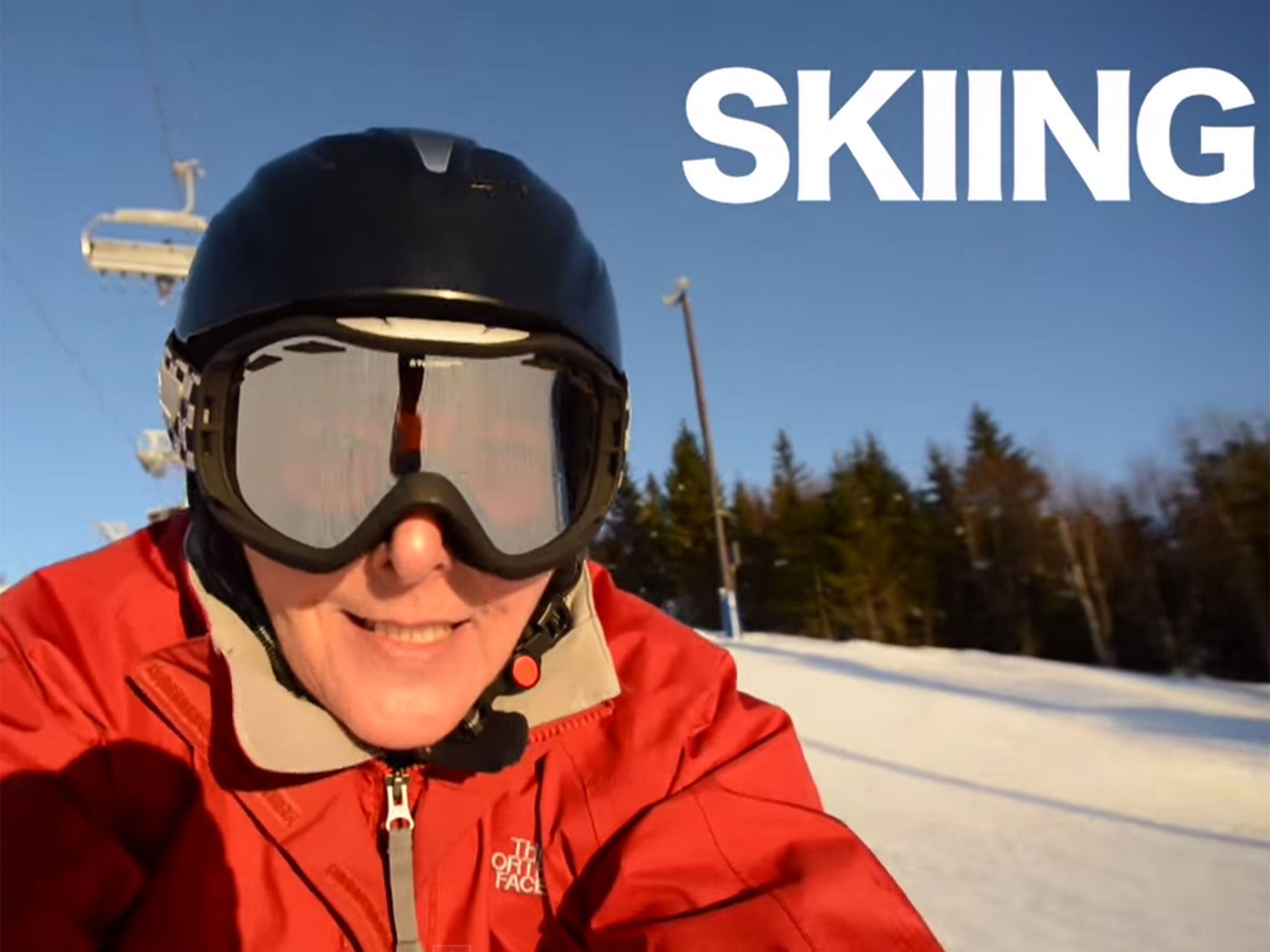 Eva loves skiing (YouTube/Alex Norgay)