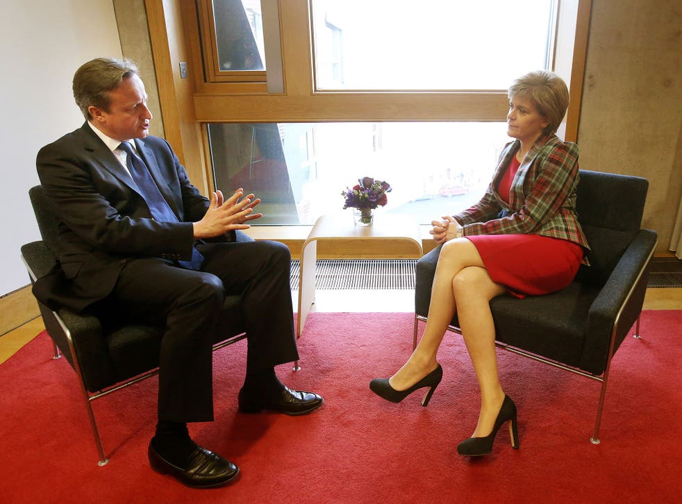 Nicola Sturgeon with David Cameron
