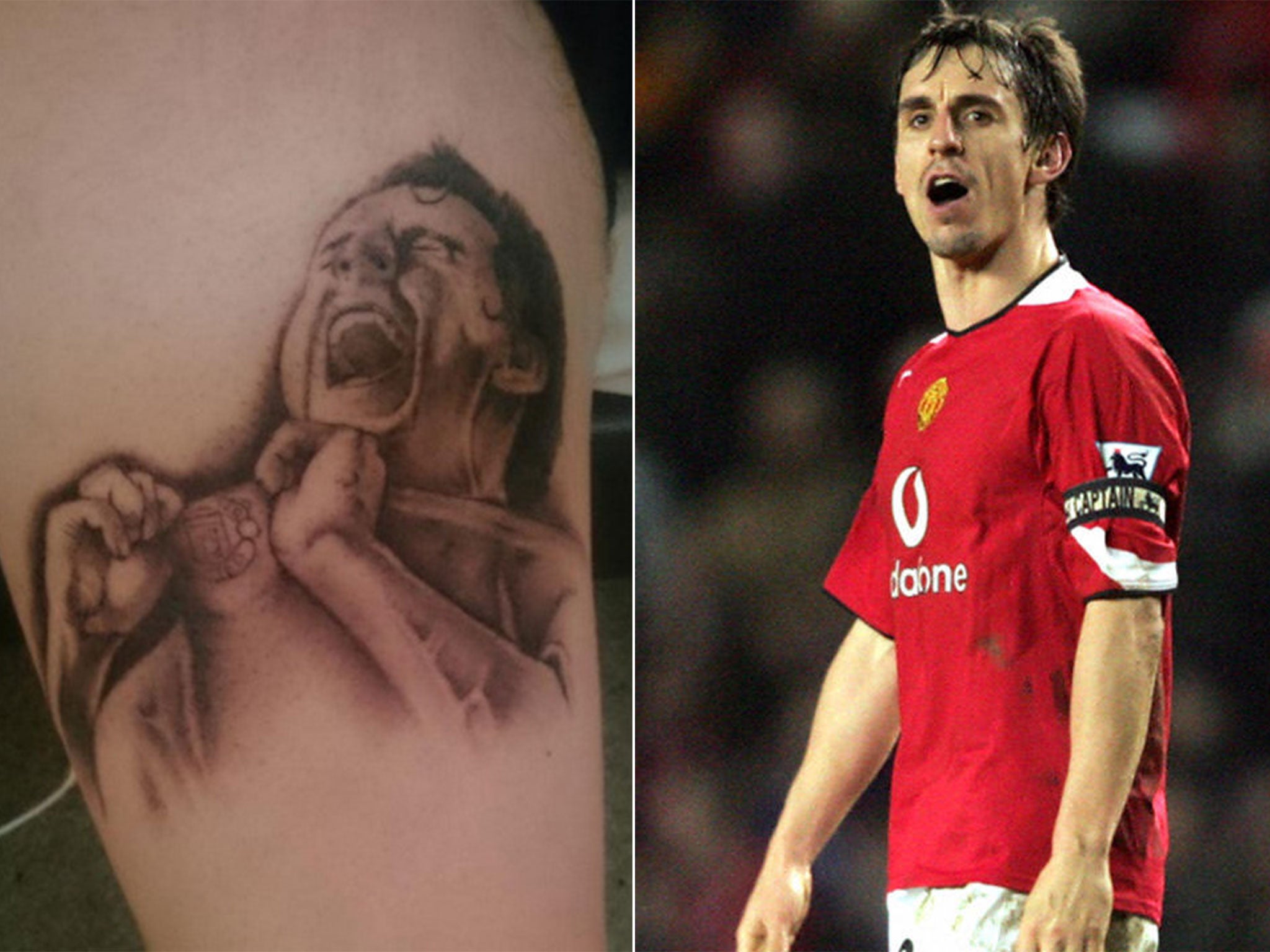 Gary Neville and the tattoo