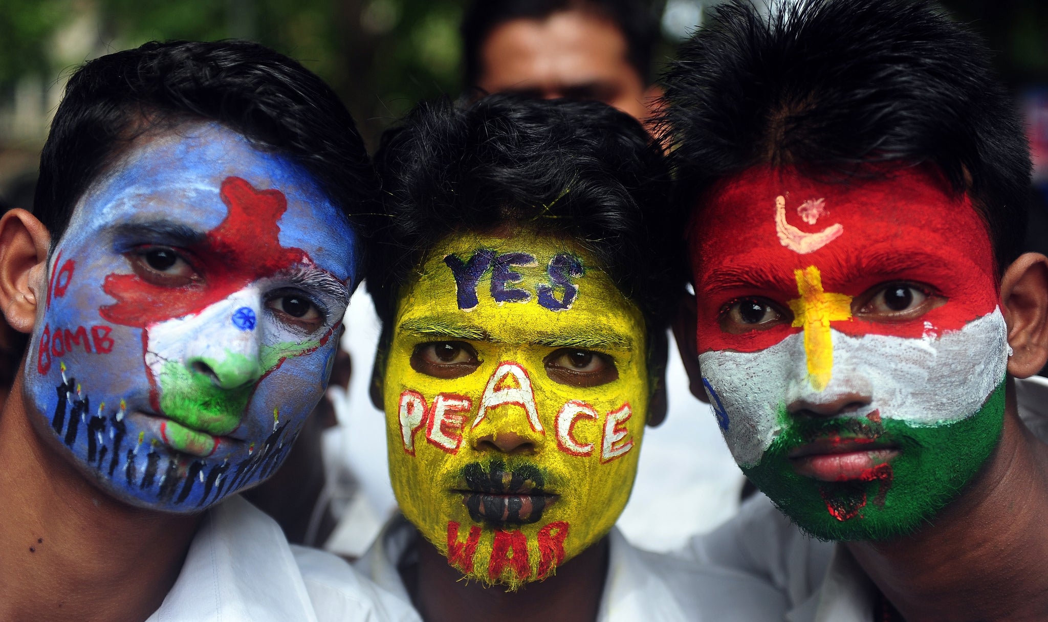 Young Indians protest against nuclear weapons - India first developed its own nuclear arsenal in the 1960s, in response to conflict with China.