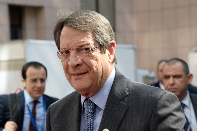 Greek Cypriot president Nicos Anastasiades 