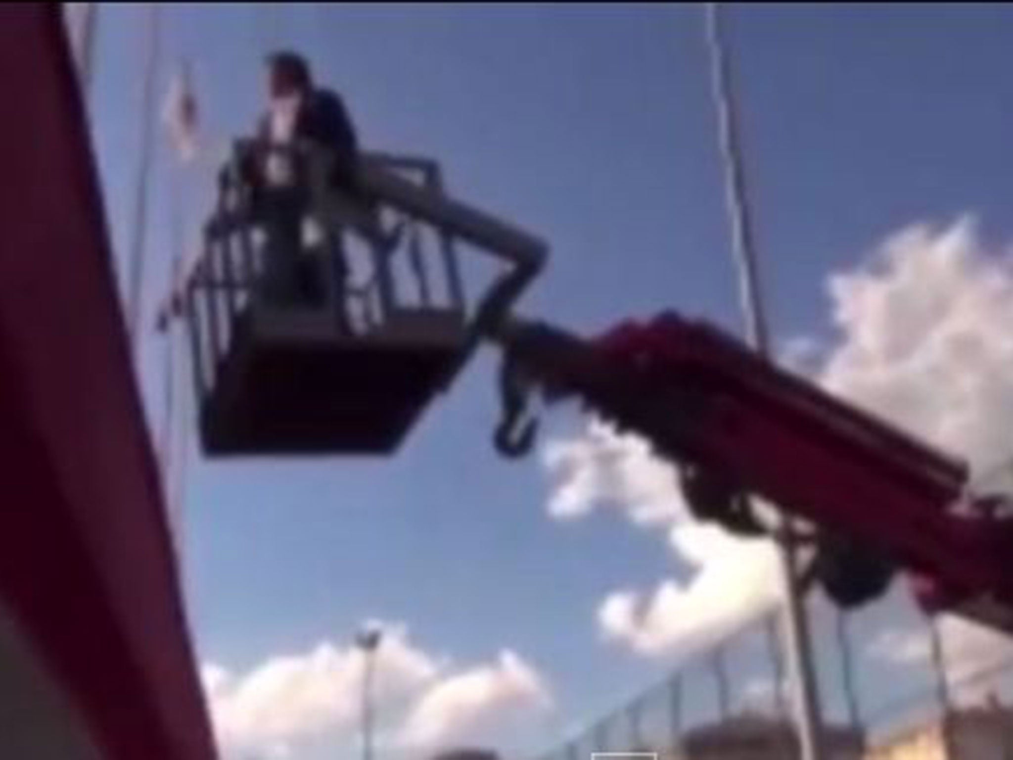 Hamsik Isit used a crane to see a game he was banned from
