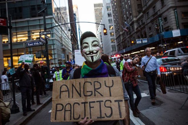 The Occupy Wall Street protest in 2013 