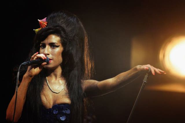 Amy Winehouse, seen here performing on the Pyramid Stage at Glastonbury in 2008