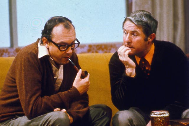 Morecambe and Wise on their television show in January 1973