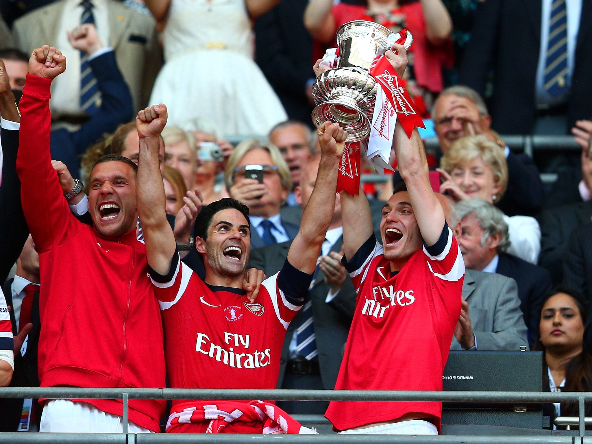 Vermaelen was an unused substitute in the FA Cup final last year