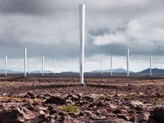 Bladeless wind turbines generate electricity by shaking