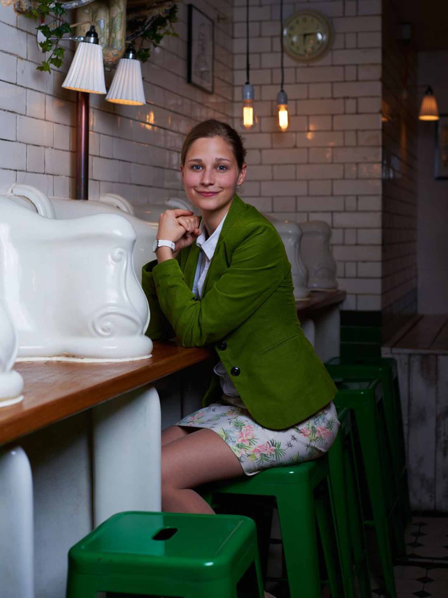 Author and scientist Giulia Enders at The Attendant, a cafe
converted from a public loo