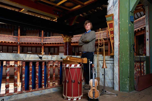Music man: Johnny Flynn with his array of period instruments 
