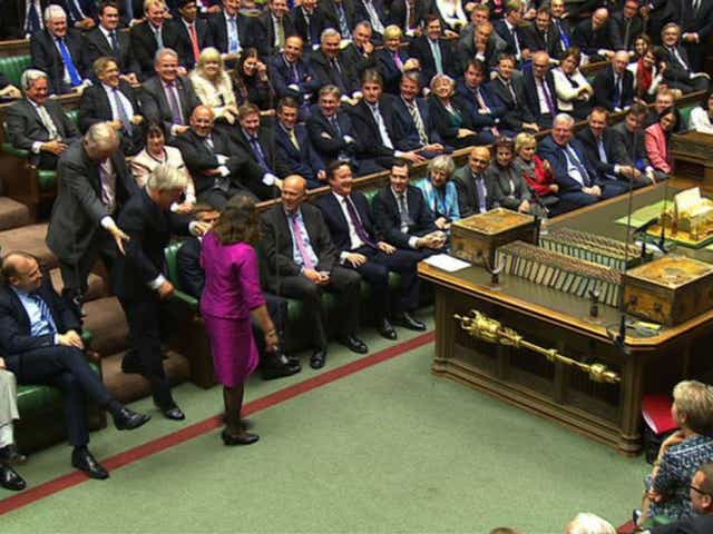 As part of parliamentary tradition, John Bercow is dragged to the Speaker’s chair by MPs on Monday