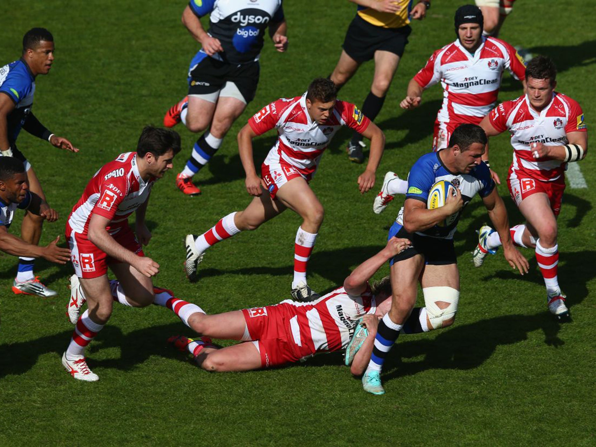Bath’s Sam Burgess impressed in the 50-30 win over Gloucester in the Premiership on Saturday
