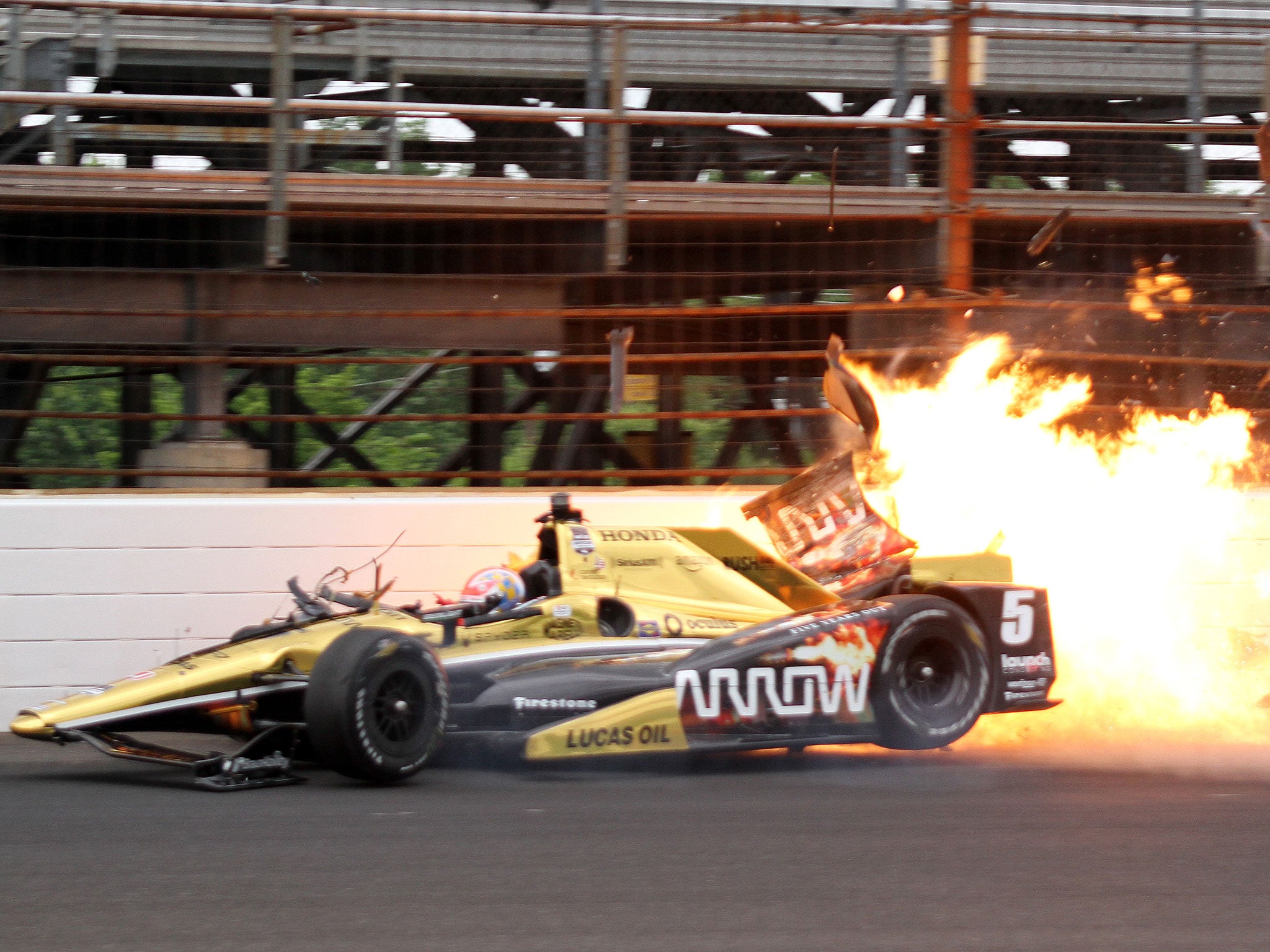 James Hinchcliffe suffered a scary accident in practice for the Indy 500