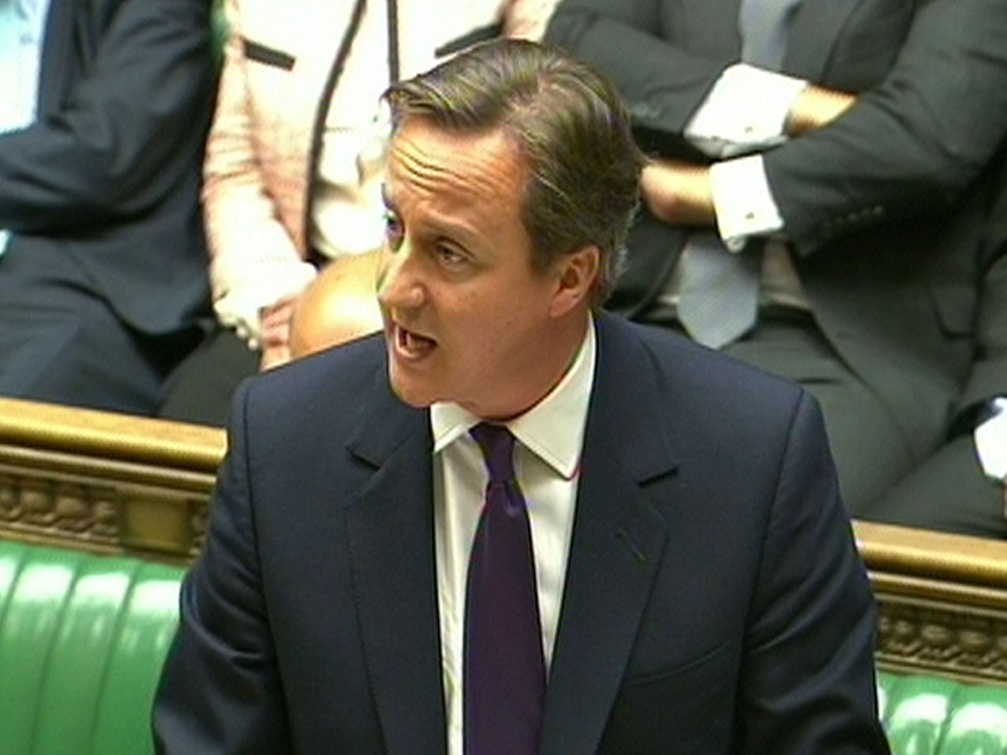 David Cameron speaks to newly elected MPs in the House of Commons for the first time since the general election
