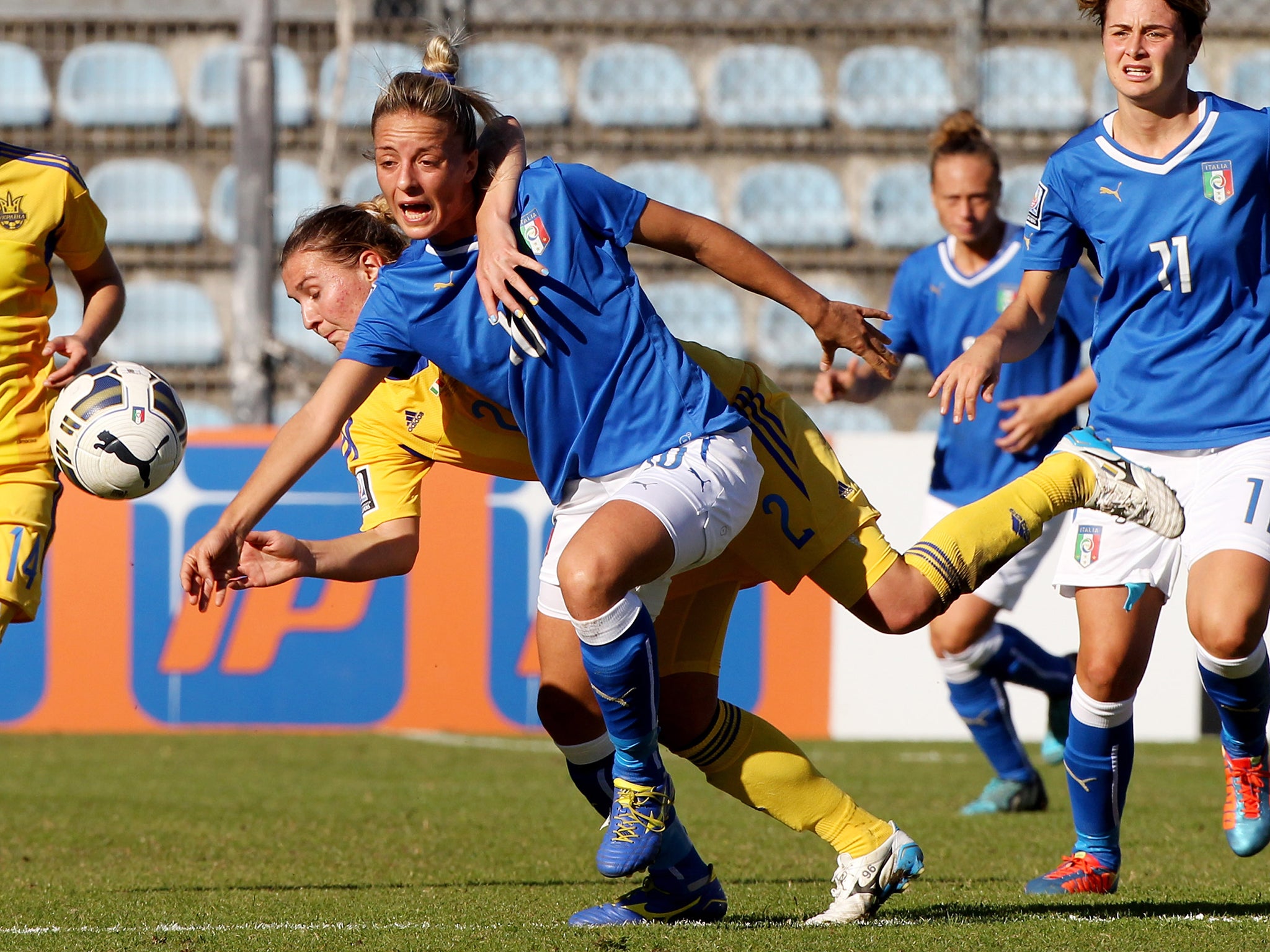Martina Rosucci, who plays for Brescia, in action for Italy