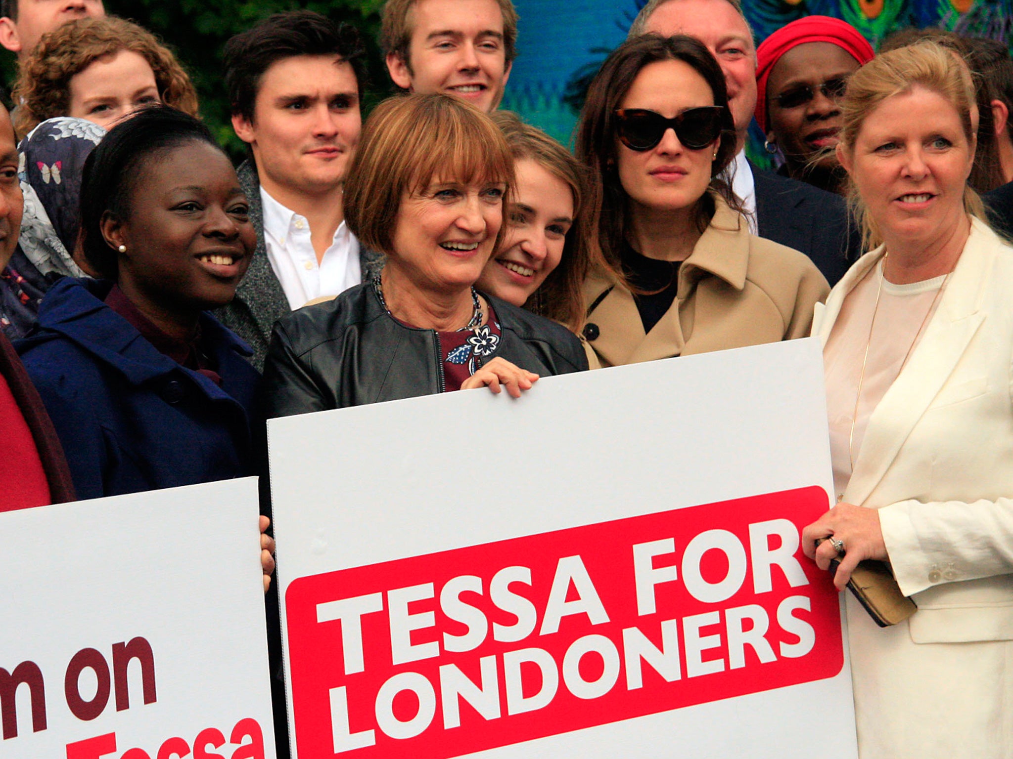 Dame Tessa unveiled her campaign in Brixton