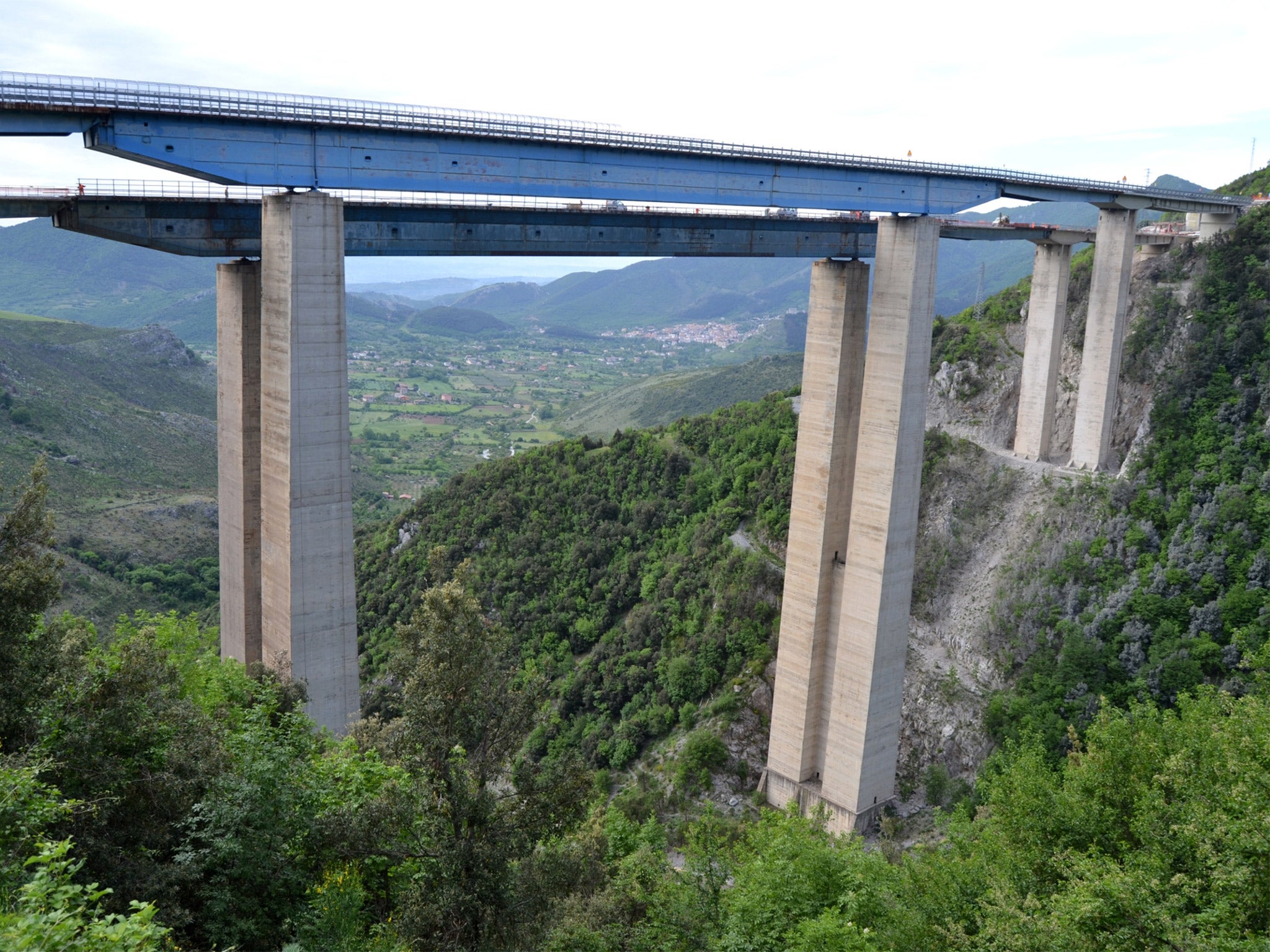 The Rago Viaduct, one of the highest bridges on the A3 highway