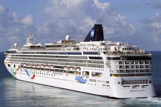 The Norwegian Dawn cruise ship ran aground after losing power. File photo