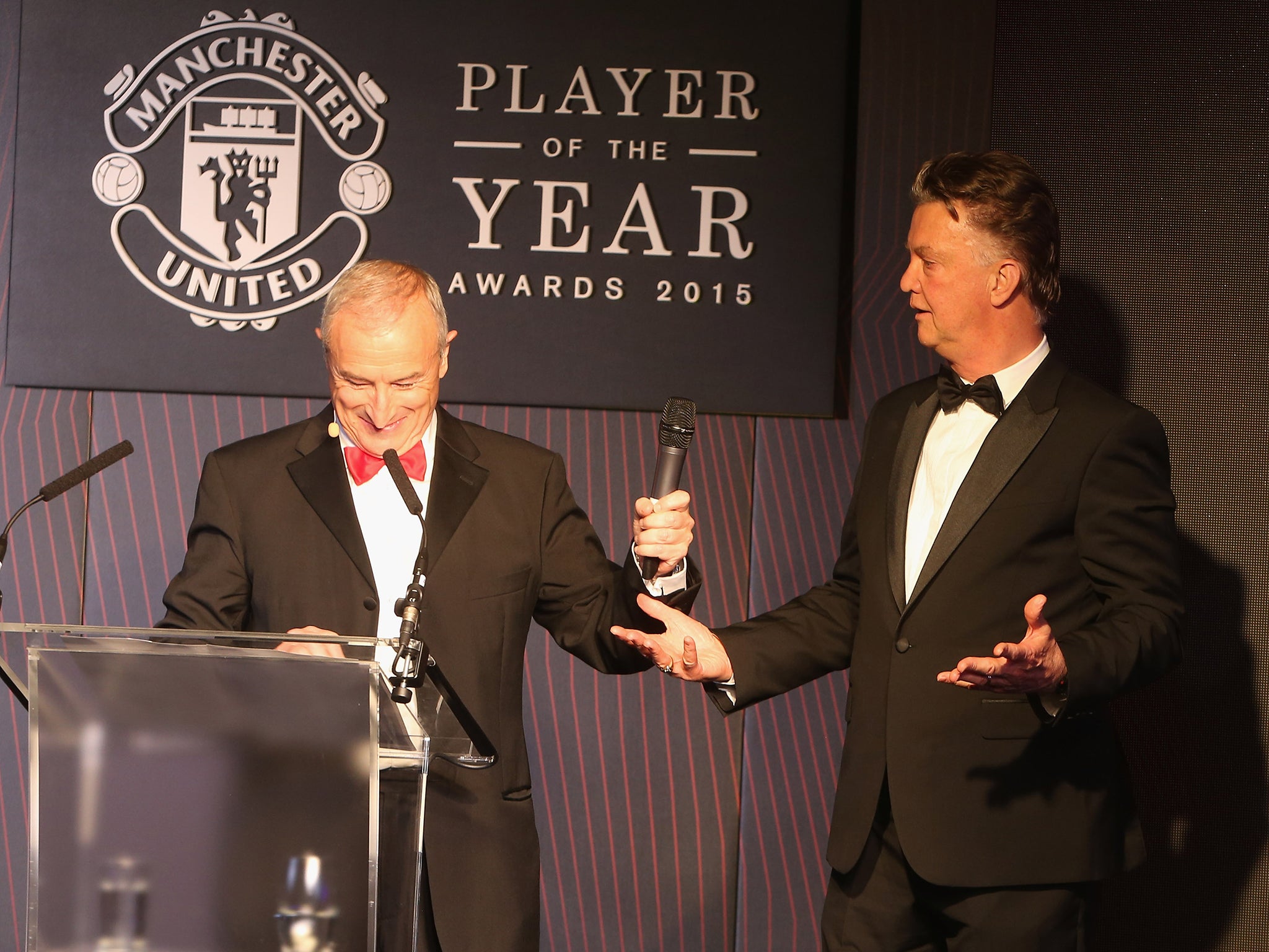 Louis van Gaal at Manchester United's awards evening