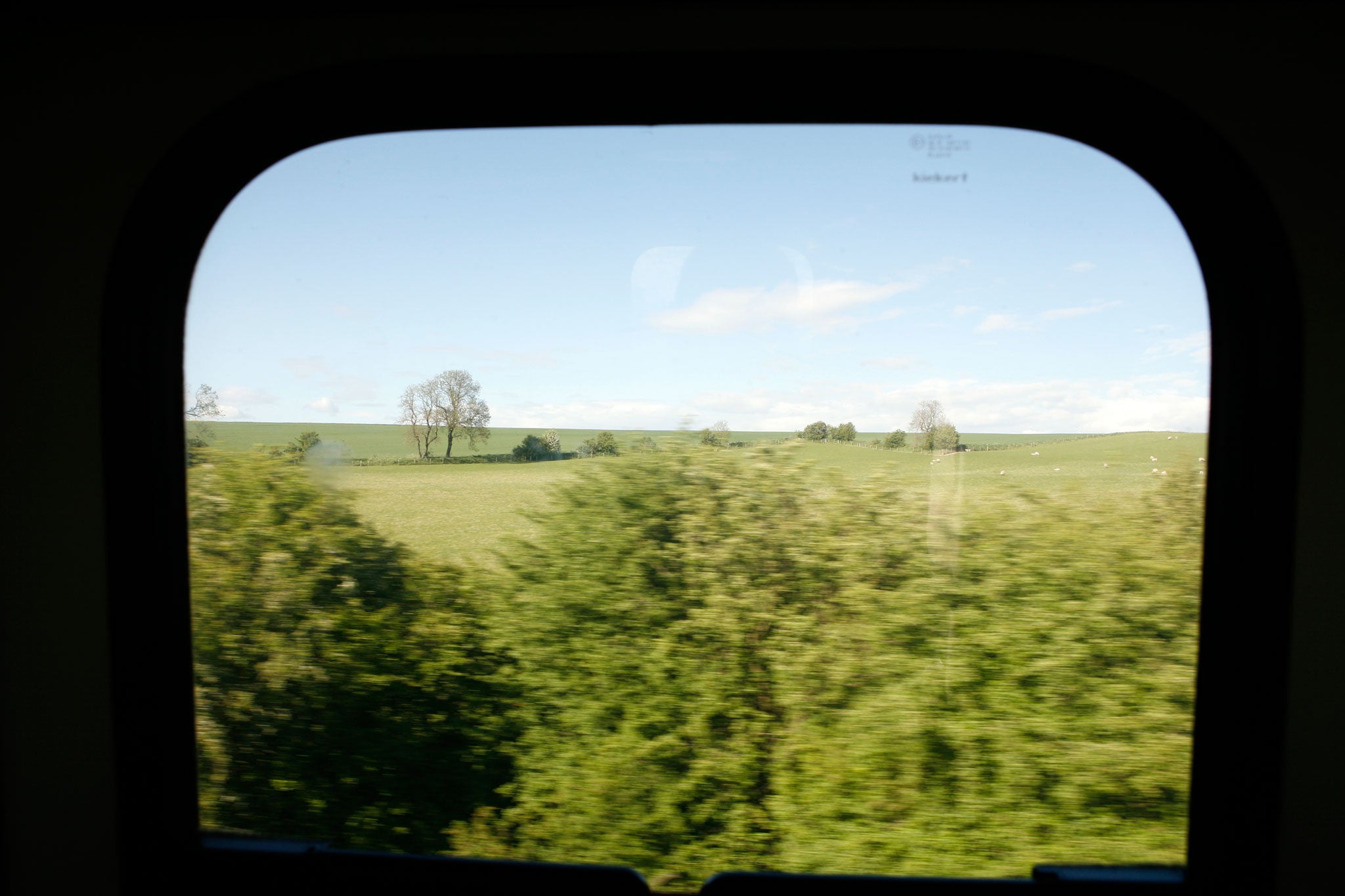 Countryside to catch a poet's eye through the train window