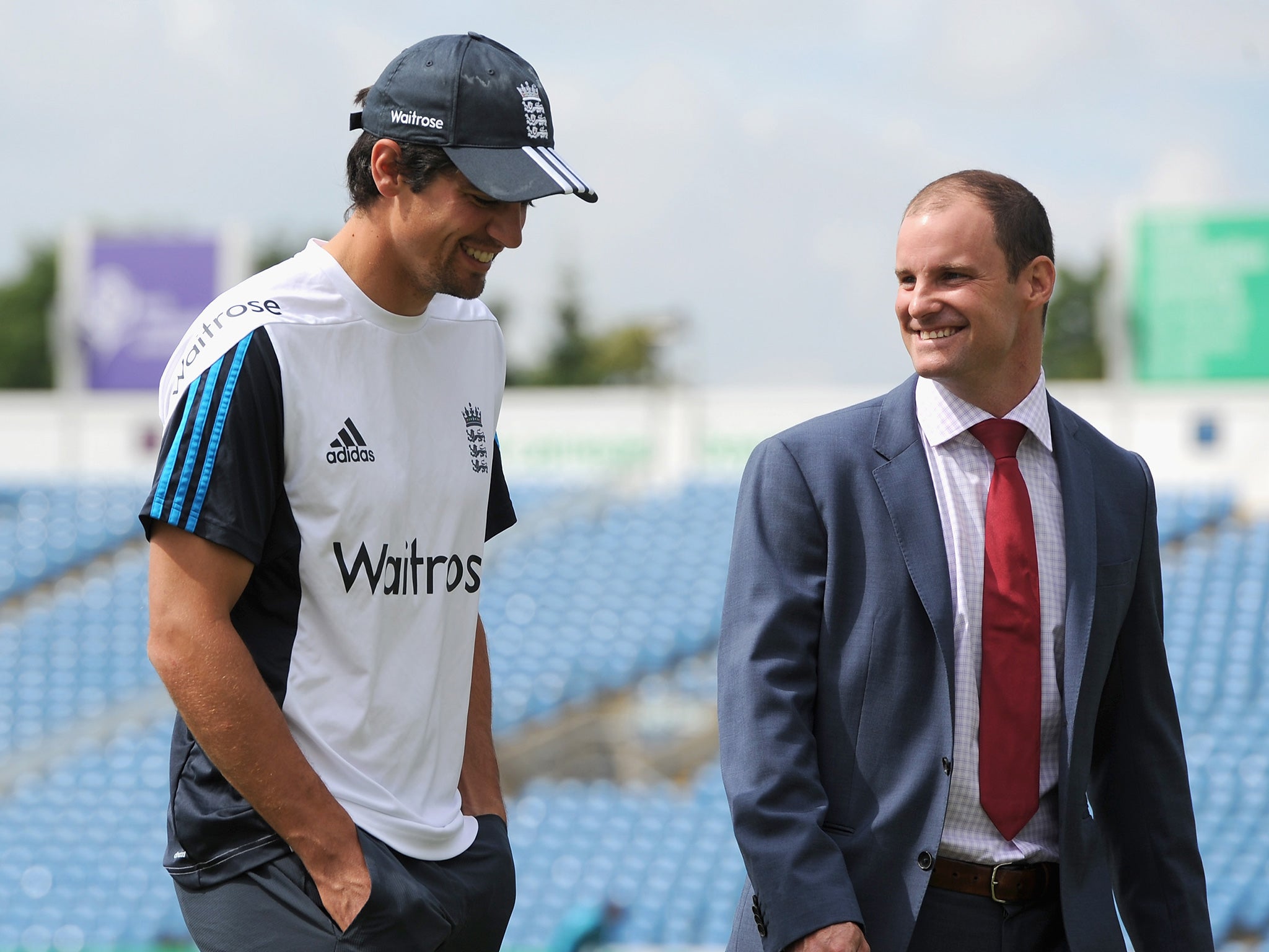 Alastair Cook has been reunited with former captain Andrew Strauss in his new role as director of cricket
