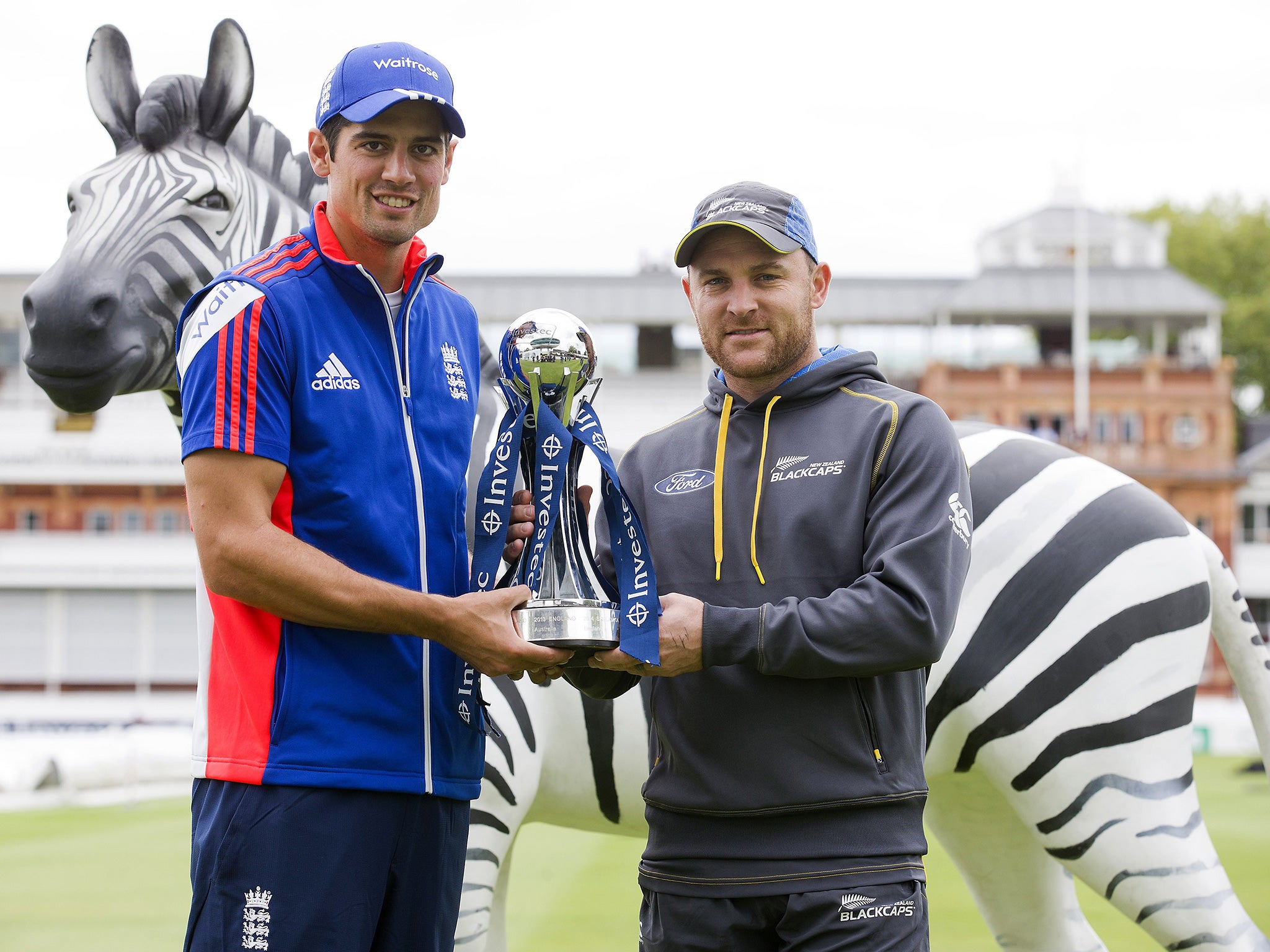 Alastair Cook and Brendan McCullum, his opposite number, before the Test series