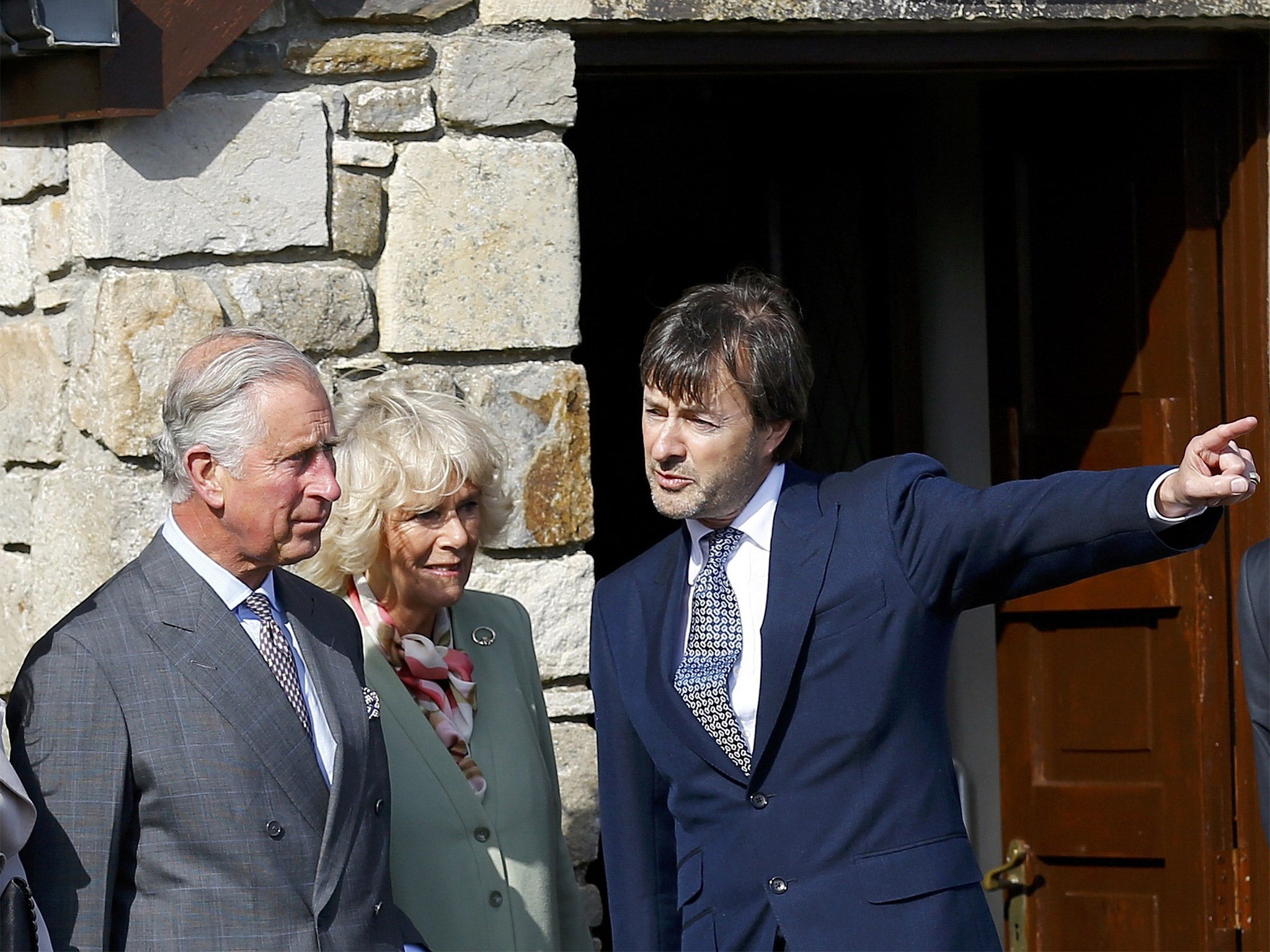 Prince Charles and his wife Camilla at the village of Mullaghmore where Lord Mountbatten was killed