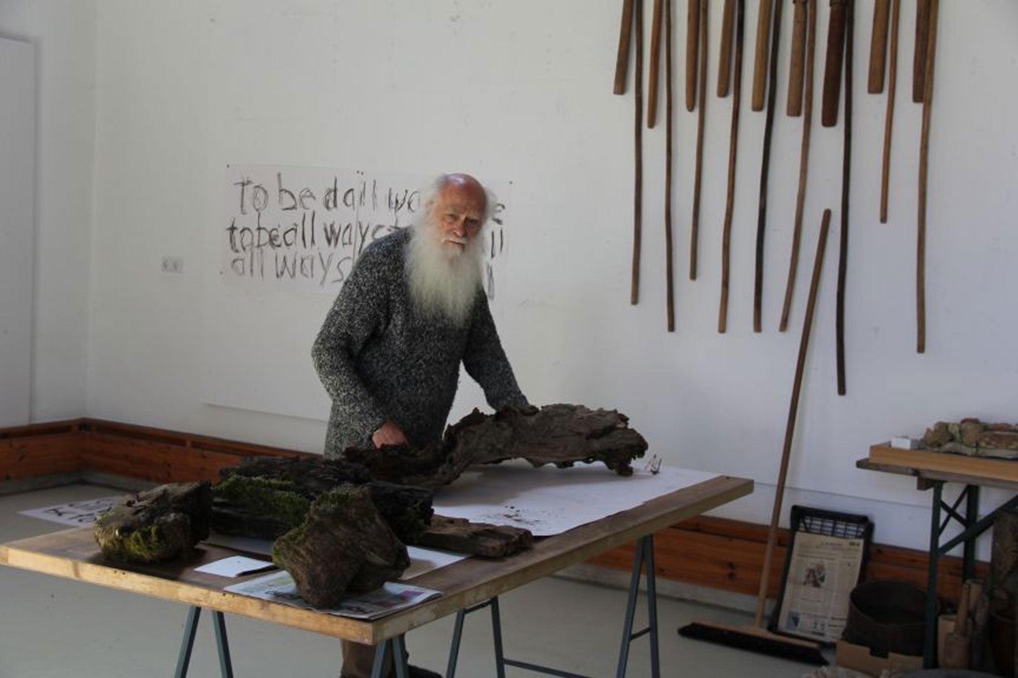 At one with nature: de vries at work in his Black Forest studio