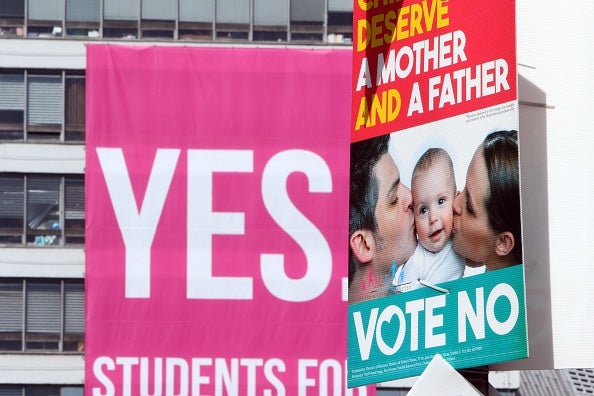 Ireland will be the first country to hold a public vote on whether to legalise gay marriage (AFP/Getty)
