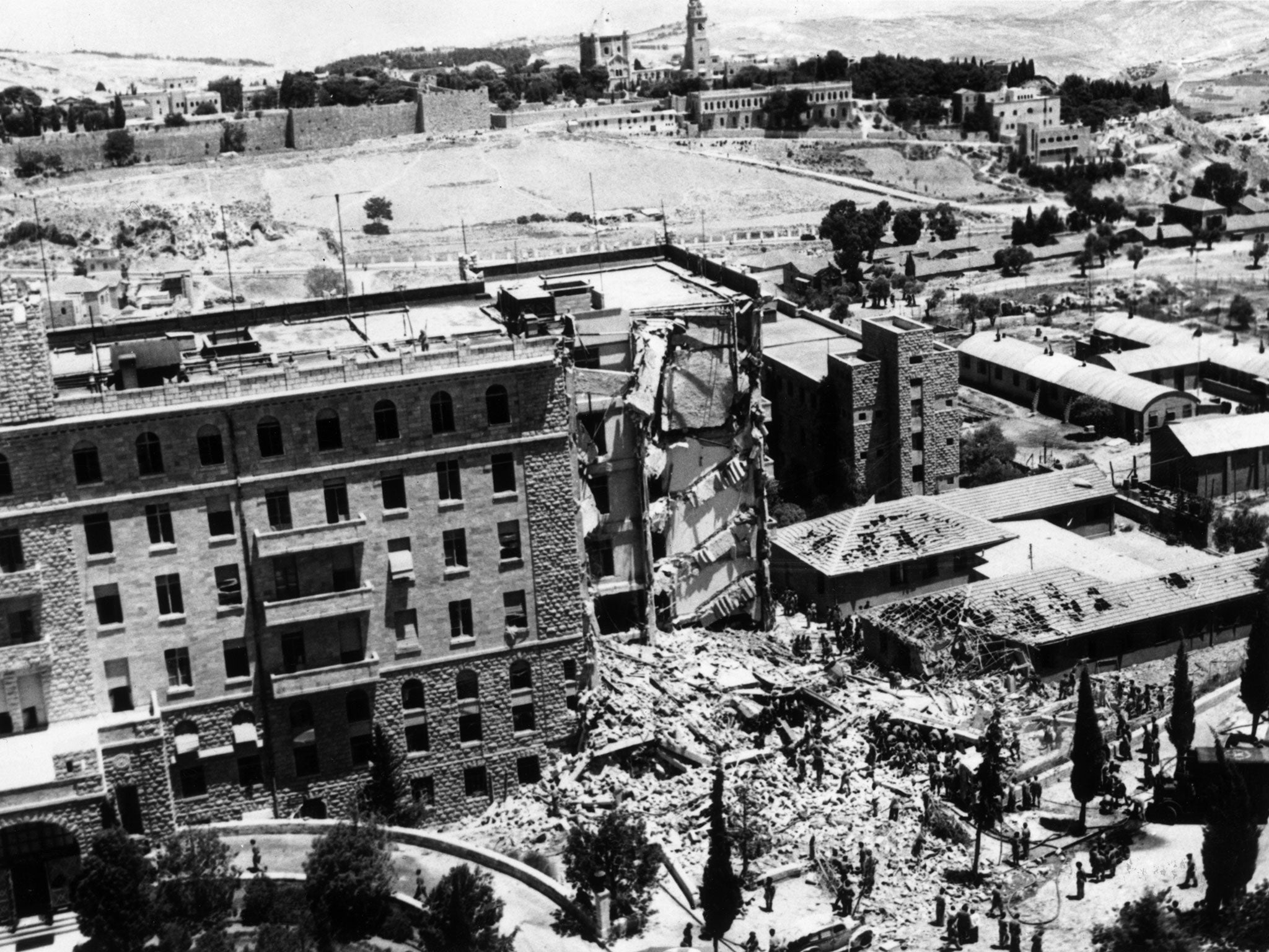 Target: the hotel was bombed by nationalist extremists in 1946