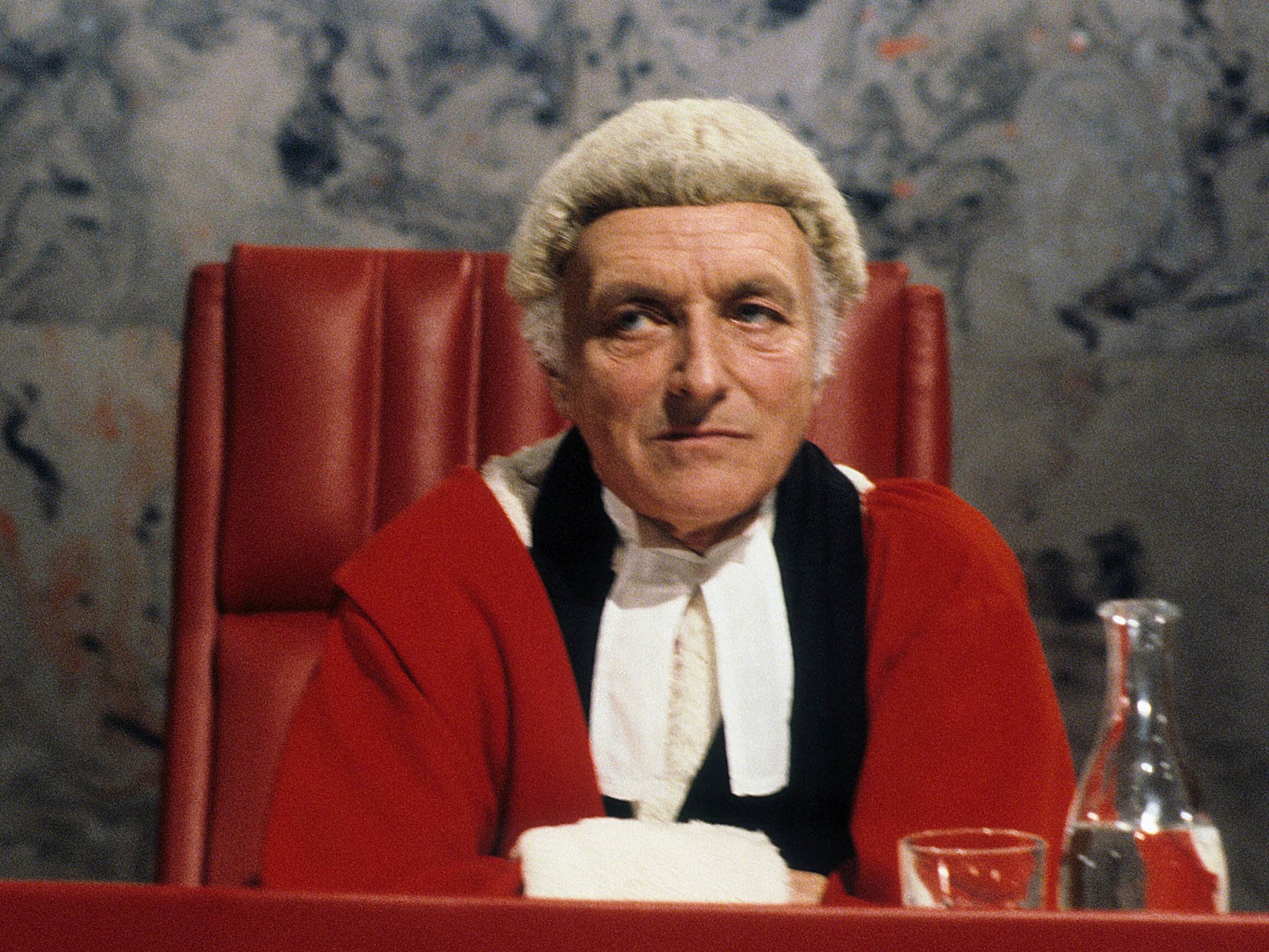 Howell in a 1983 episode of ‘Crown Court’; his often icy roles masked a gentle nature and passionate spirit