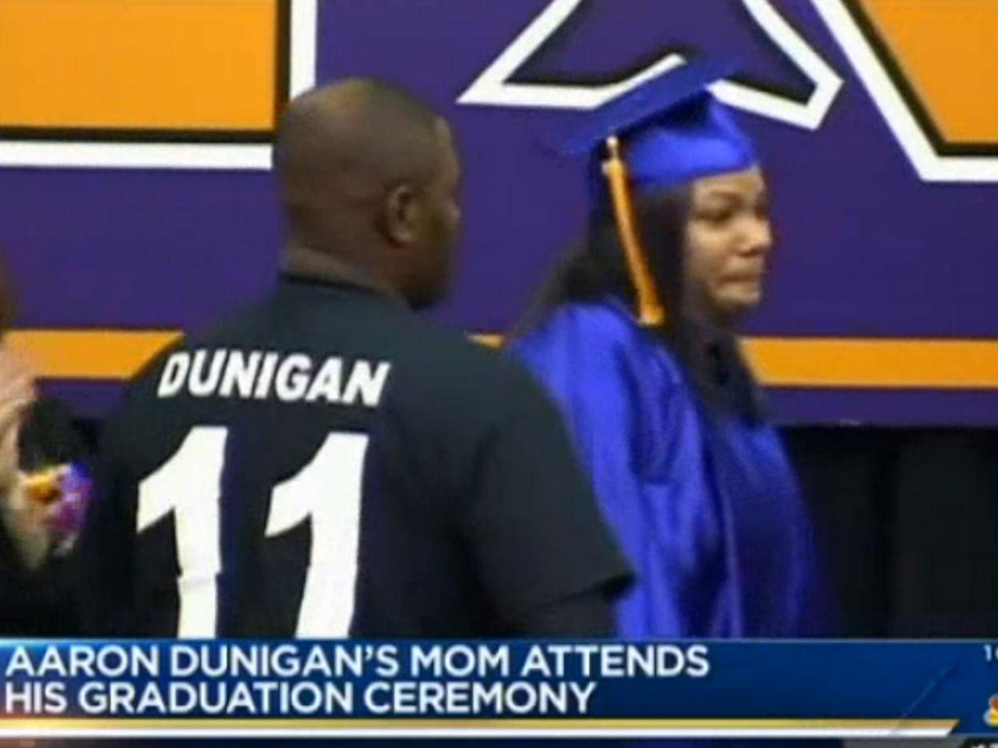 Katherine Jackson accepts her son's diploma (NBC)