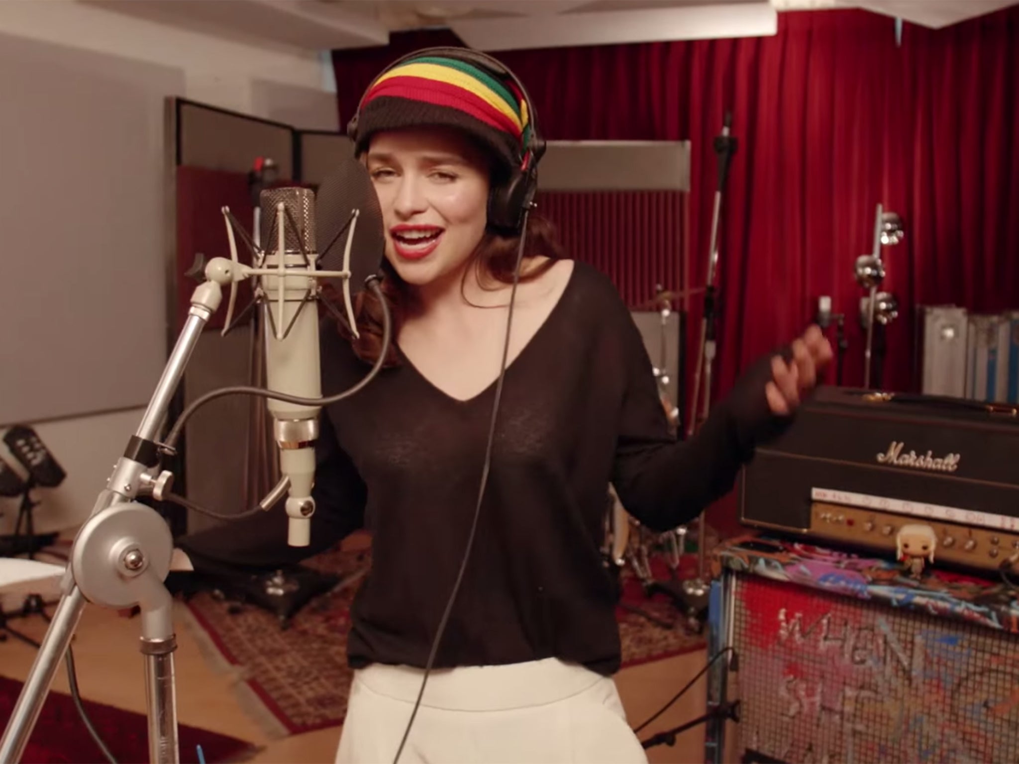 Emilia Clarke goes full Rastafarian as part of Coldplay's Game of Thrones musical