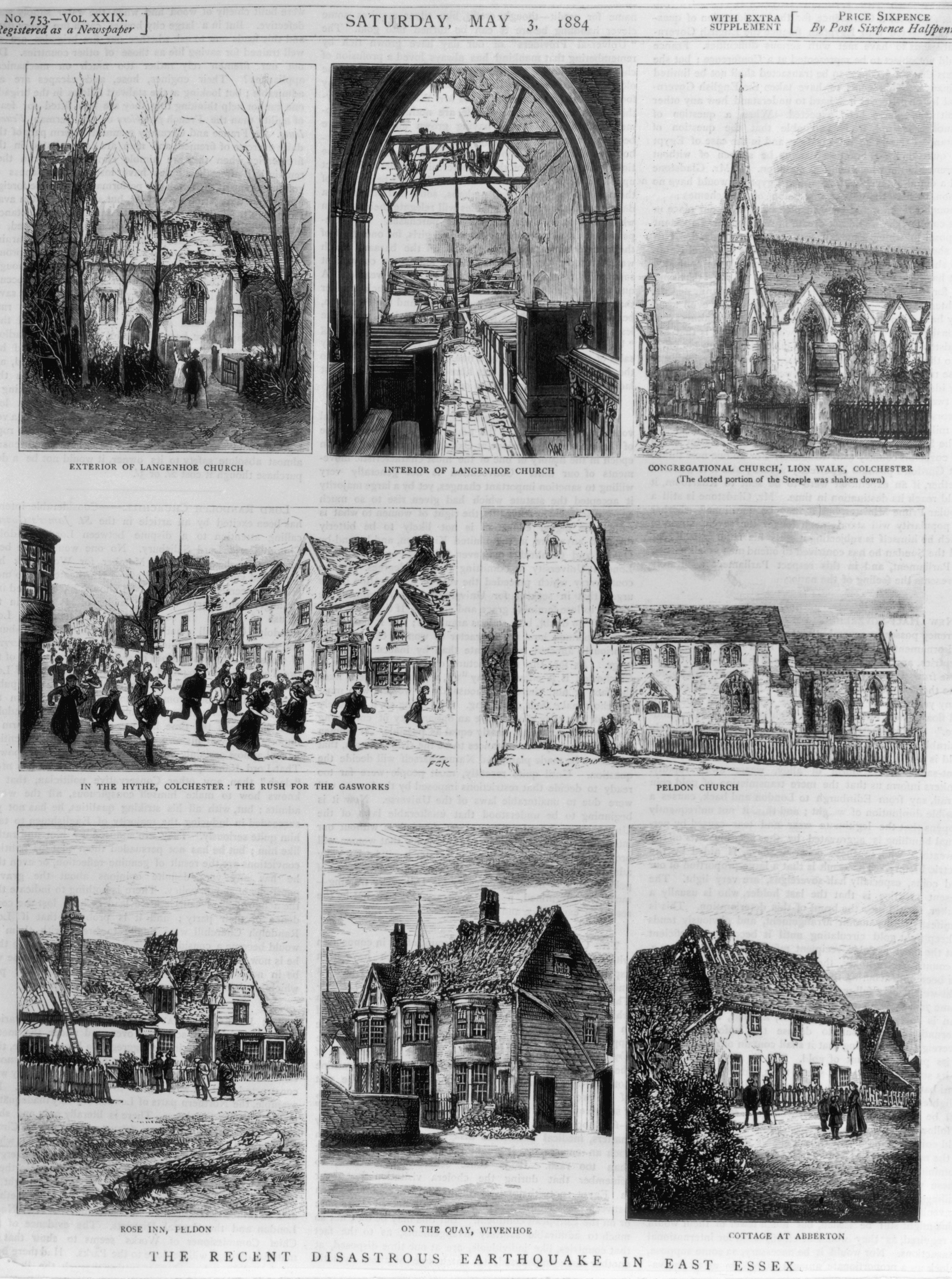 The Colchester earthquake of 1884 is considered the most destructive in Britain