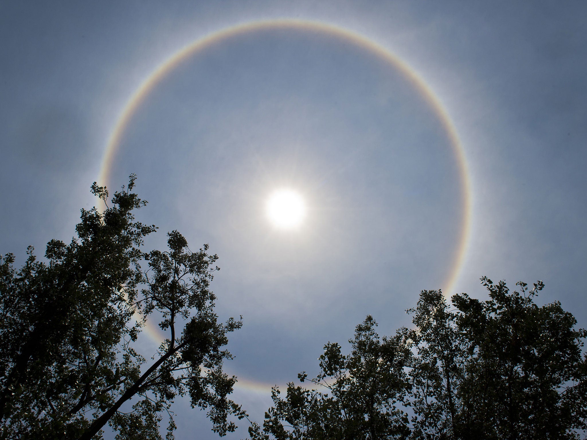 The halo effect: Ring around sun visible in La Crosse