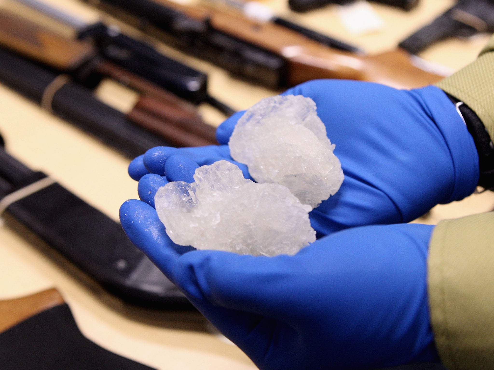 Two rocks of crystal meth seized by police 