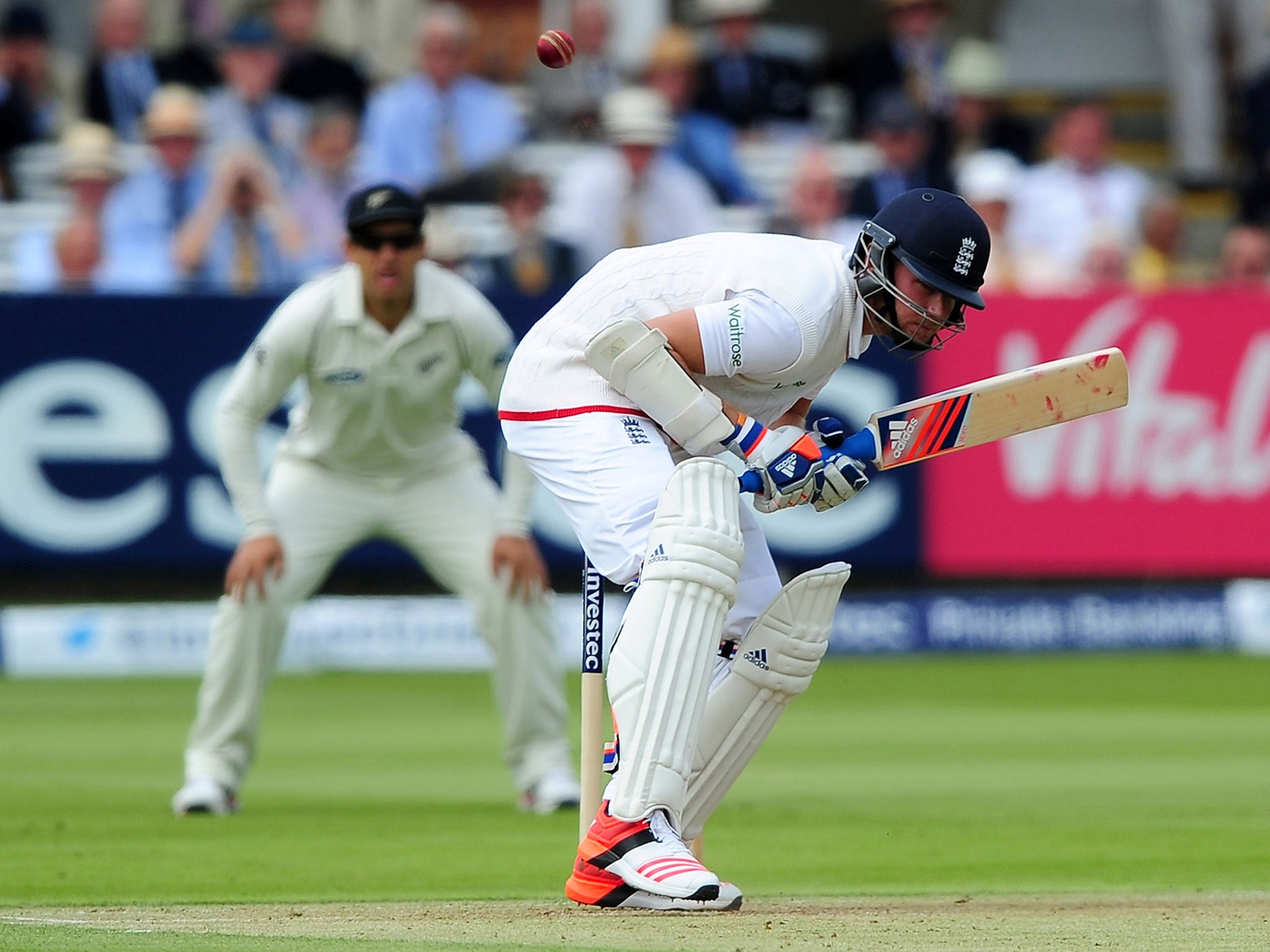 Stuart Broad was out for three in England's first innings in the first Test with New Zealand