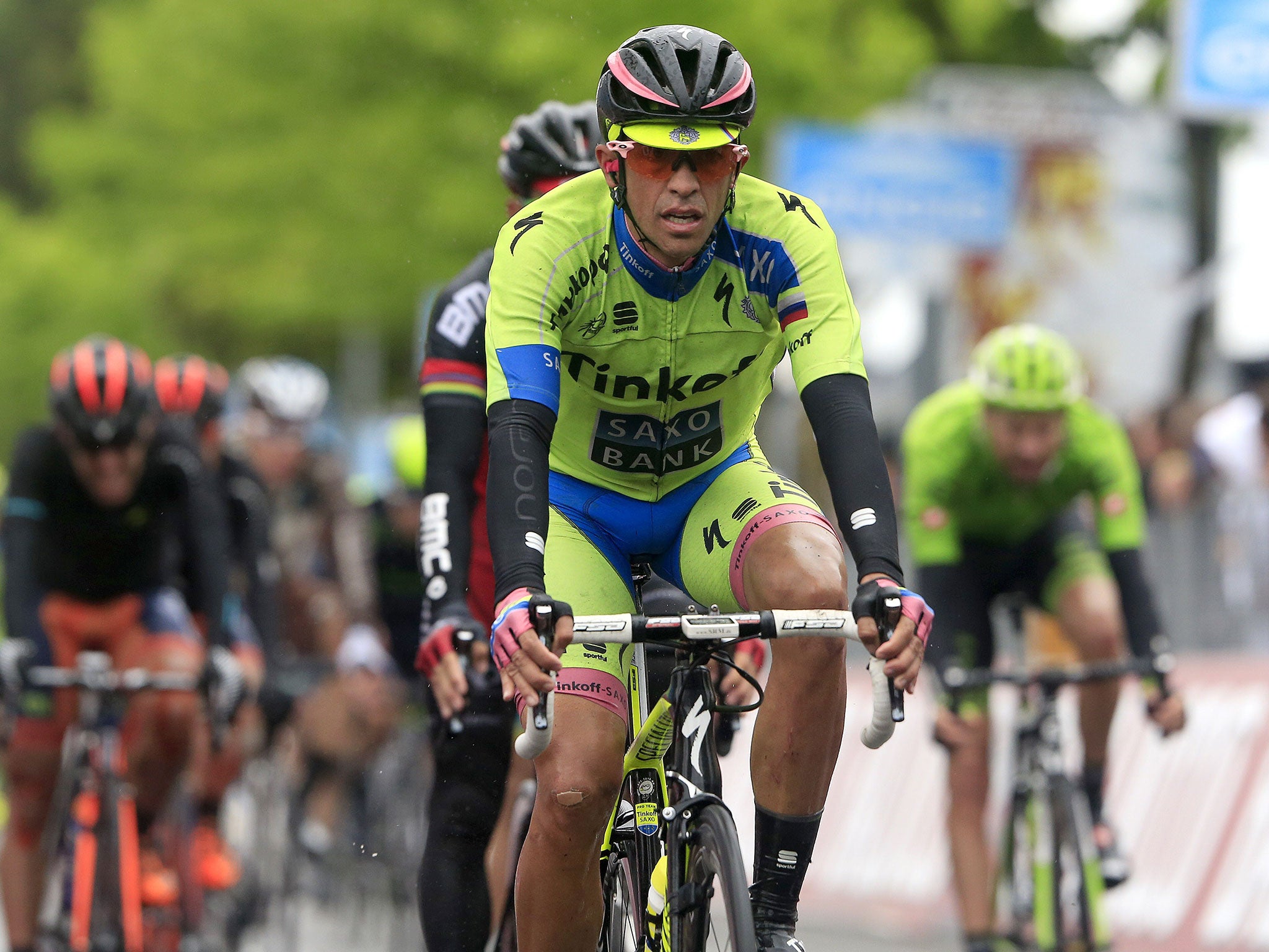 Alberto Contador lost the lead of the Giro D'Italia