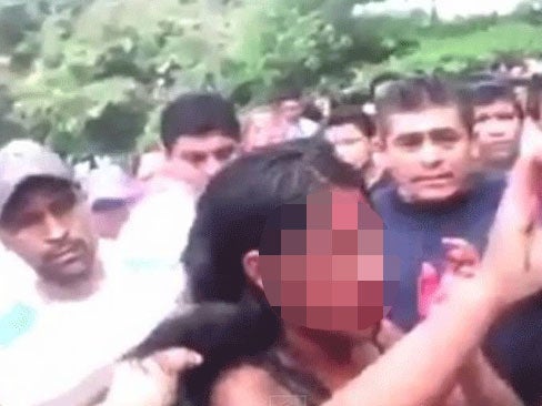 A 16-year-old is beaten by a lynch mob in Rio Bravo, Guatemala