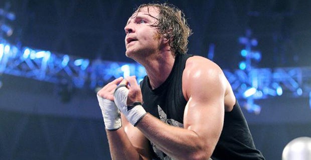 Dean Ambrose taunts Seth Rollins after beating Bray Wyatt