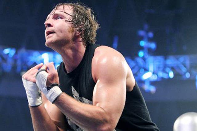 Dean Ambrose taunts Seth Rollins after beating Bray Wyatt