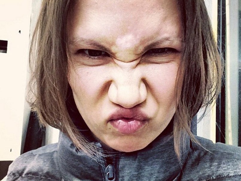 Women have been posting angry "wrinkled" selfies on Instagram