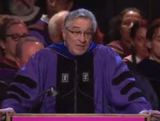 Robert De Niro tells graduates: 'You're f****d'