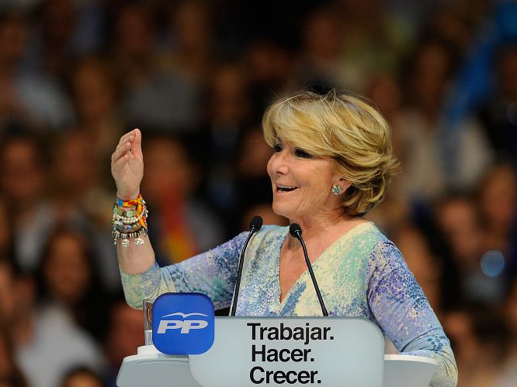 Rallying call: Esperanza Aguirre is well known for speaking her mind