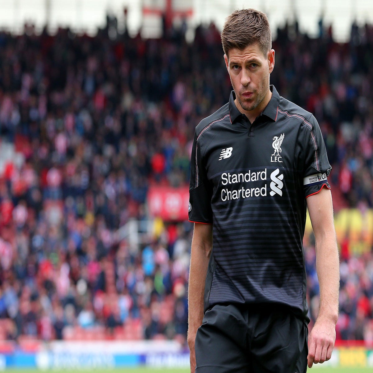 Steven Gerrard does not look impressed on a new LA Galaxy