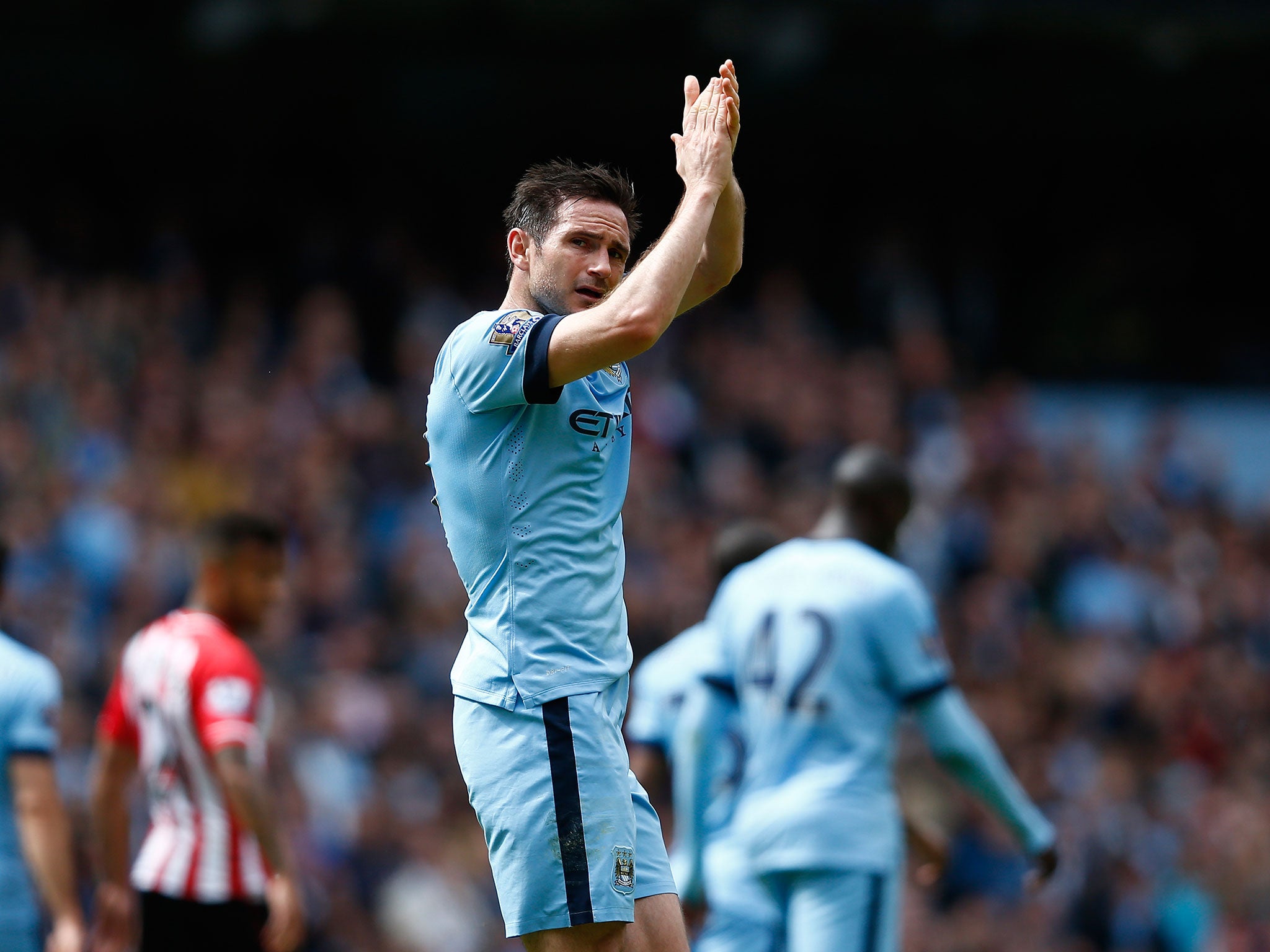 Frank Lampard celebrates his goal against Southampton